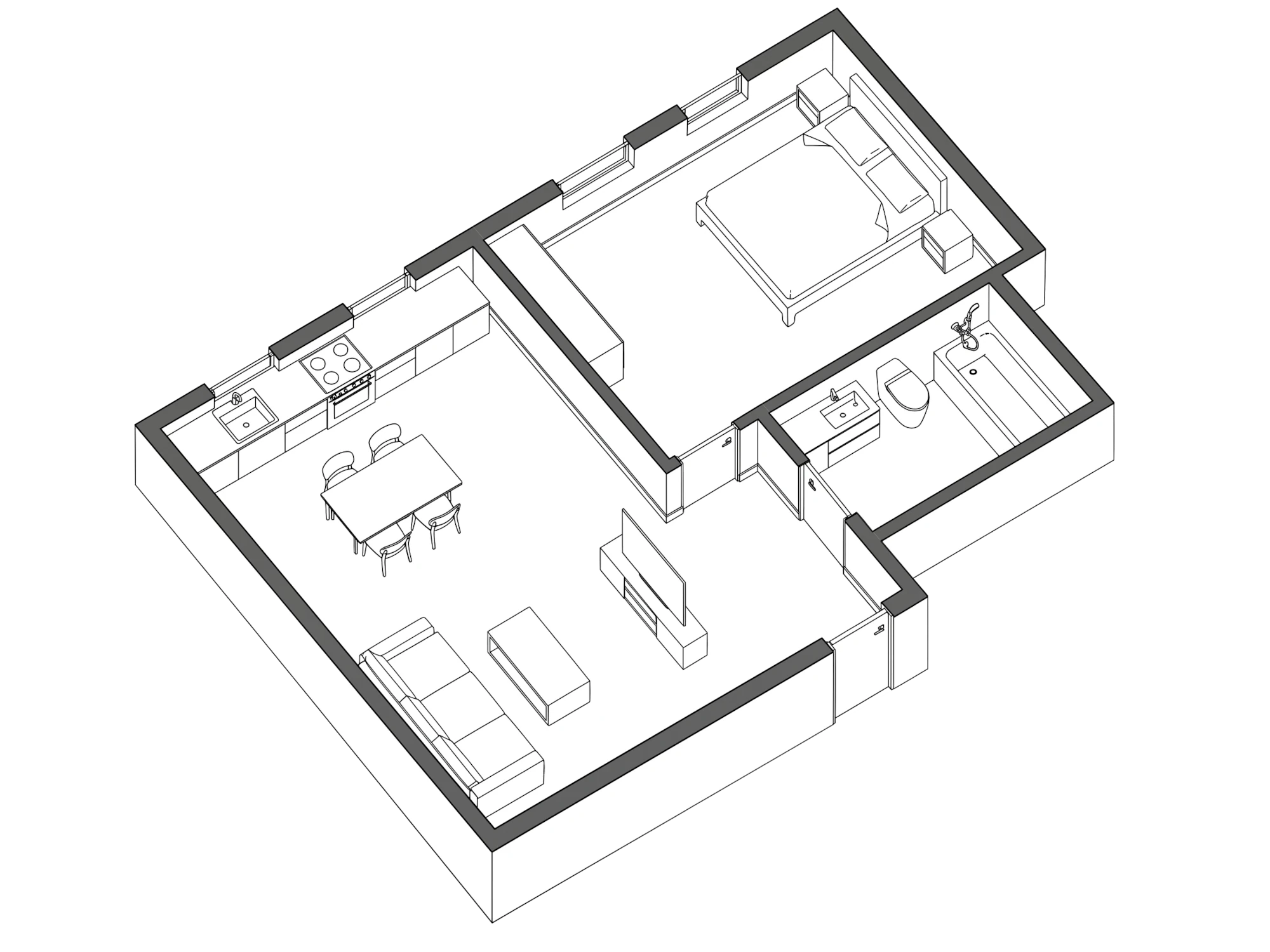 Isometric skeleton